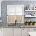 thumbnail image 2 of Yellow Botanical Window Tier Curtains 36 Inch Length, Rustic Vintage Floral Leaves Rod Pocket Kitchen Window Treatments Drapes for Bedroom, Cafe, Living Room, 2 Panels, 27.5 W x 36 L, 2 of 4