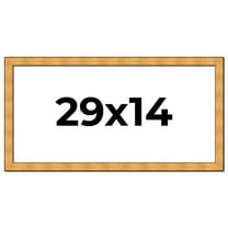 29x14 Frame Gold Rustic Solid Wood Picture Frame | 1.25 Inch Wide Moulding | Rustique Gold