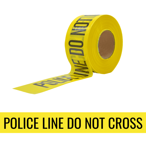 WOD Tape Flagging Tape 3 in. x 1000 ft. "Police Line Do Not Cross" Caution Tape