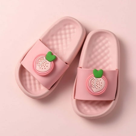 

Daqian House Slippers for Kids on Clearance Summer Men s and Women s Baby Eva Soft Bottom Fruit Light Children Slippers Kids Slippers for Girls Pink 12M(18)
