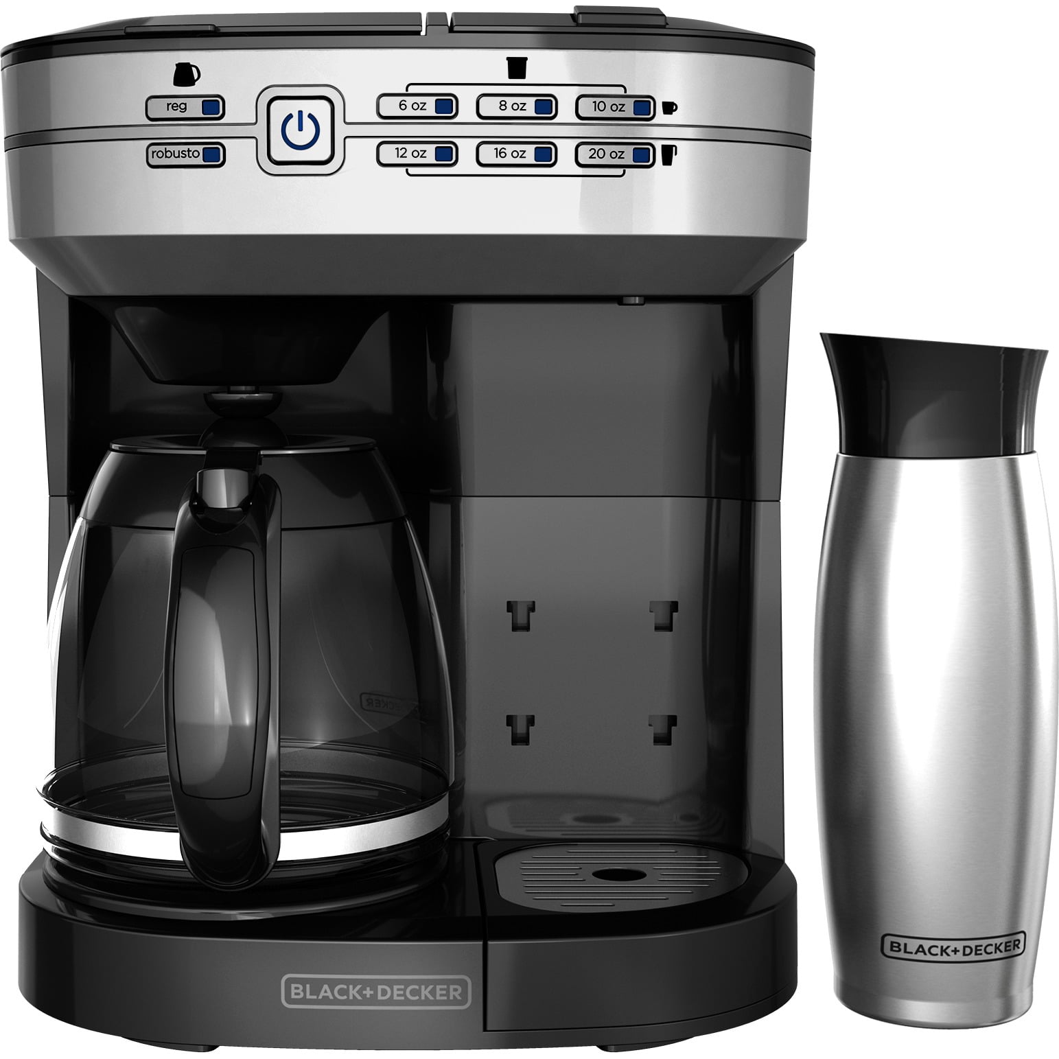 Black Decker Cafe Select Dual Brew Coffeemaker With Travel Mug