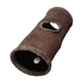 thumbnail image 2 of Funny Cat Tunnel Interactive Tube Toys Foldable Pet Dogs W/ Hanging Play Ball Tent Cave Hiding for Small Animals, Kitten, Puppy, Rabbit Supplies S 30x67cm, 2 of 9