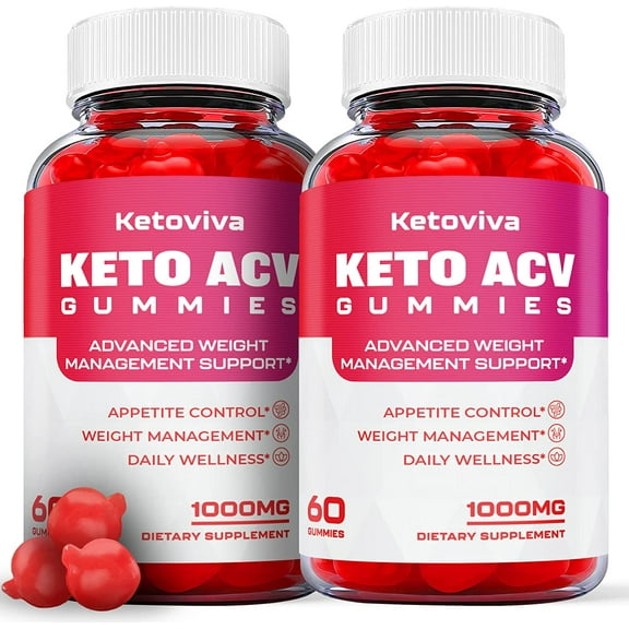 (2 Pack) Ketoviva Keto ACV Gummies - Supplement for Weight Loss - Energy & Focus Boosting Dietary Supplements for Weight Management & Metabolism - Fat Burn - 120 Gummies