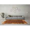thumbnail image 3 of Ahgly Company Indoor Square Abstract Orange Modern Area Rugs, 4' Square, 3 of 4