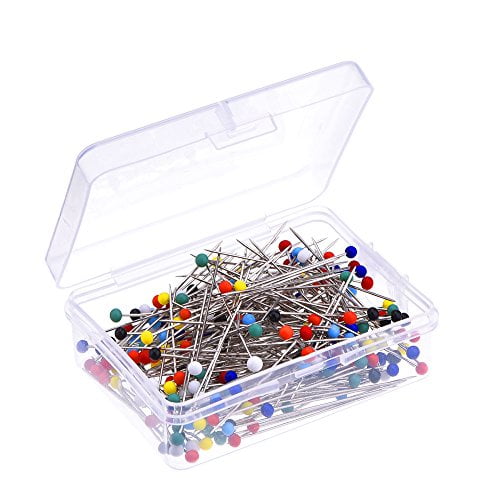 250 Pieces Sewing Pins Ball Glass Head Pins Straight Quilting Pins