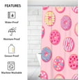 thumbnail image 2 of Donuts Desserts Themes Shower Curtain for Bathroom Shower Curtain Set with 12 Hooks Waterproof Fabric Bath Curtain for Bathtub Restroom Decor, 72 X 72 in, 2 of 6