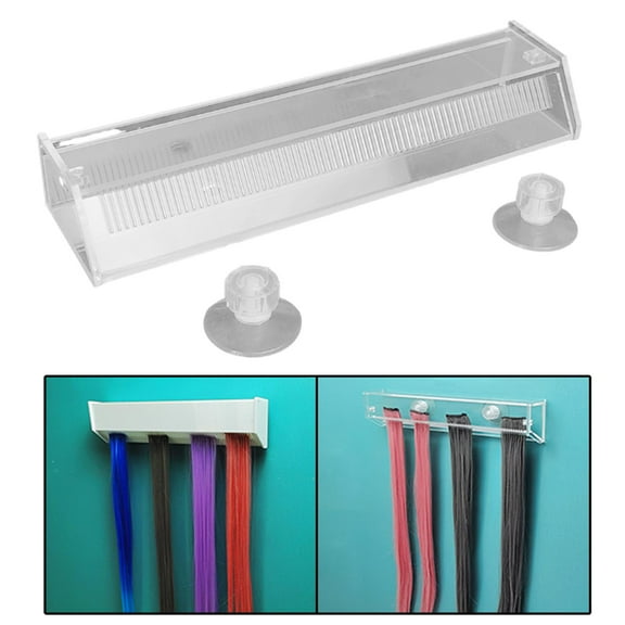 Acrylic Holder, Braiding srack Lightweight Hanger Wall Mounted Professional Organizer Rack for Salon Barber , Transparent