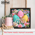 thumbnail image 6 of 2D Flat, 1pc Round Easter Decorative Signs & Plaques - Pastel Floral Easter Eggs Happy Easter Text - Lightweight Wall Hanging Sign for Home, Farmhouse, Cafe, Garage - IndoorOutdoor Spring Party De, 6 of 9