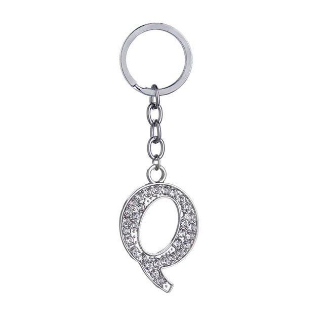 Up to 65% Off 26 Letters Key Ring Chain Unisex Keychain Fashion New Alphabet Keyring Gift Necklace Rings Earring Jewelry on Clearance