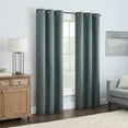 thumbnail image 4 of Eclipse Meridian Geometric 100% Blackout Thermaback Grommet 42 x 84 Window Curtain Panel, 1 Panel, River Blue, 4 of 4