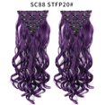 thumbnail image 4 of 22 Inch Clip In Extensions Real Human Hair,Seamless Clip In Hair Extensions Human Hair,Purple, 4 of 4
