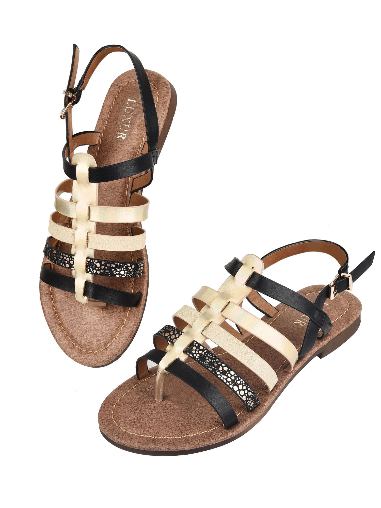 Sexy Dance Sexy Dance Flat Sandals for Women Sequin Strappy Flat