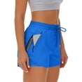 thumbnail image 6 of LEKWK Running Shorts for Women with Liner High Waisted Drawstring Shorts with Zipper Pockets Quick Dry Slim Fit Comfy Workout Shorts for Summer Athletic Gym Yoga, 6 of 9