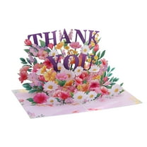 FEAMOS 3D Popup Thank You Birthday Card Elegant Flower 3D Surprise Card Greeting Card for Birthday Christmas Mother Day