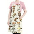 thumbnail image 5 of Brown Mushroom Label Light Pattern Apron-Garden Aprons for Women with Pockets-Cotton Linen Waterproof Kitchen Cooking Gardening Aprons Adjustable for Kitchen,Cooking,BBQ and Salon 33x27 Inch, 5 of 7