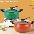 thumbnail image 2 of Multifunctional Large Capacity Non-Stick Pressure Cooker, Micro Pressure Cooker Pot, Non-Stick Surface, Visual Glass Lid with Lid for Culinary Styles (Pumpkin shape-8L), 2 of 8