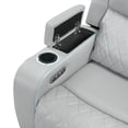thumbnail image 4 of ACME Elonzo Power Motion Sofa in Light Gray Synthetic Leather, 4 of 8