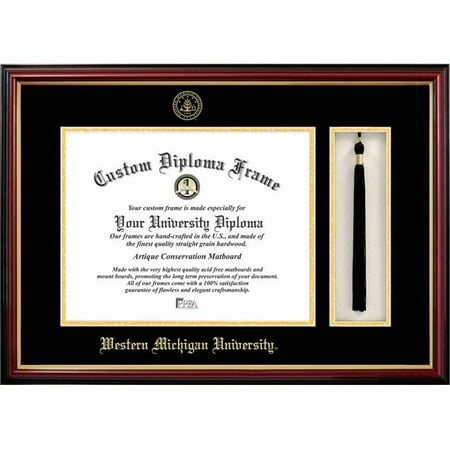 Western Michigan University Wood - Campus Images MI981PMHGT-1411 11 x 14 in. Western Michigan University Tassel Box & Diploma Frame