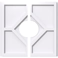 thumbnail image 1 of Ekena Millwork CMP24EY2-07000 24 Po OD x 7 Po ID Carré Embry Architecture Grade PVC Contemporain Médaillon de Plafond - 2 Pièces, 1 of 1