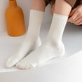thumbnail image 6 of SuTry Womens Tube Socks Fall Winter Casual Solid Color Mid Length Athletic Socks Comfy Fabric for Daily Gym Wearing(White,Free Size), 6 of 8