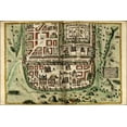 thumbnail image 1 of 24"x36" Gallery Poster, map of southern jerusalem 1612, 1 of 1