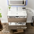 thumbnail image 4 of Eviva Luna 32" Grey Oak Wallmount Bathroom Vanity with Integrated Porcelain Sink, 4 of 5