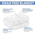thumbnail image 3 of Linteum Textile Supply 100% Cotton Hospital Thermal Blanket, 66 x 90 in, White - Snag Free, 4 Pack, 3 of 6