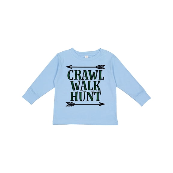 Inktastic Bow Hunting Crawl Walk Hunt Boys or Girls Long Sleeve Toddler T-Shirt