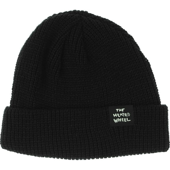 The Heated Wheel Stacked Beanie Black