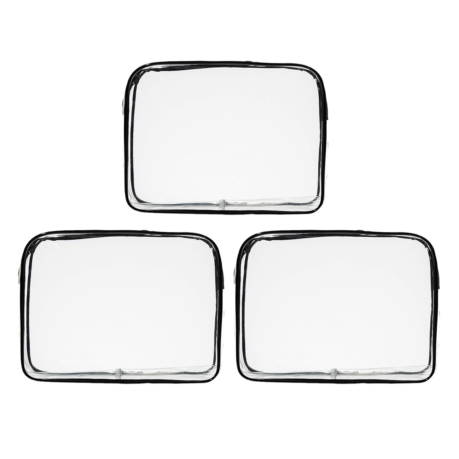 Wozhidaoke Clear Toiletry Bag 3 Pc Travel Makeup Cosmetic Bag For Women