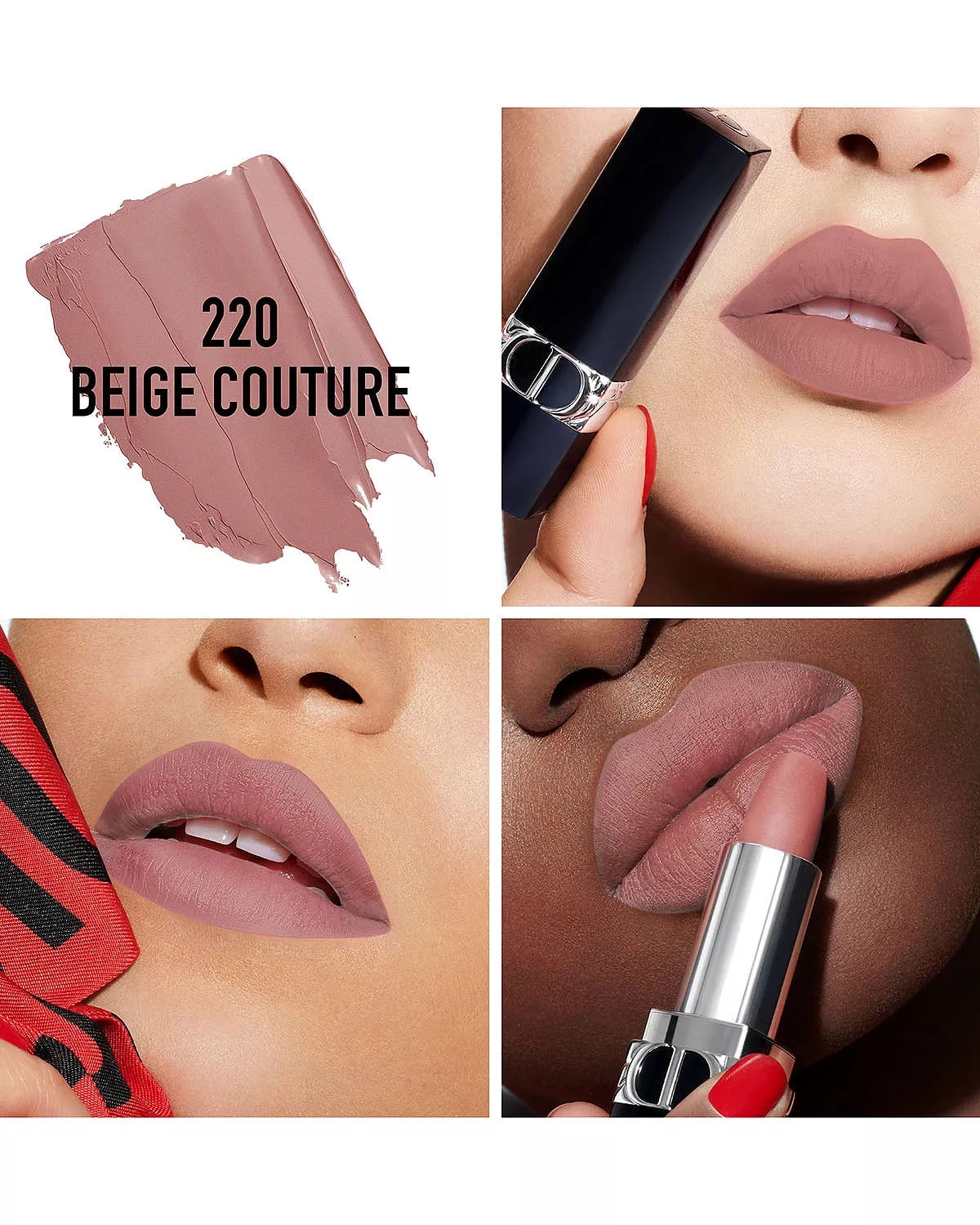 Dior Rouge Dior Lipstick 220 Beige Couture Velvet Finish