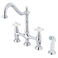 thumbnail image 3 of Kingston Brass KS1178PX 8 Inch Center Deck Mount Kitchen Faucet - Satin Nickel, 3 of 3
