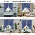 thumbnail image 3 of Vintage Wave Lines Swag Valances for Windows 2 Pack, Kitchen Window Curtains 36 Inch Length, Classic Minimalist Striped Navy Blue Privacy Swag Curtains for Living Room/Bathroom 36"x36", 3 of 8