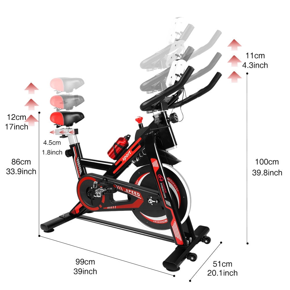 Evitormill Stationary Exercise Bike, Indoor Cycling Bike with LCD Monitor Max Weight 265 Lbs