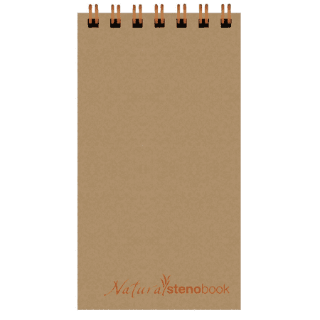 Natural StenoBook 3 Pack (3.75 x 7 inches) Top-Bound Sand Notebook - 100% Recycled Covers - Durable, Quality Paper, Alternating Line and Graph Pages
