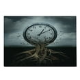 thumbnail image 2 of Clock Cutting Board, Vintage Clock Breaking Free from Tree Trunk Surrealistic for Strategy Print, Decorative Tempered Glass Cutting and Serving Board, Large Size, Grey, by Ambesonne, 2 of 5
