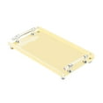 thumbnail image 1 of Bandeja rectangular para servir, bandeja acrílica para servir, organizador de tocador de baño para dormitorio, cosméticos y accesorios para alimentos Amarillo S, 1 of 8
