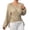 Khaki, variant on Womens Long Sleeve Blouse Cinched Waist Wrap Lantern Sleeve V Neck Shirts Dressy Ruched Blouse for Going Out