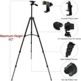 thumbnail image 5 of Trípode Para Teléfono Endurax De 60" Para Cámara Canon Con Soporte Universal Para Teléfono Y Obturador Remoto Carga Máxima 6.6 Lb, 5 of 5