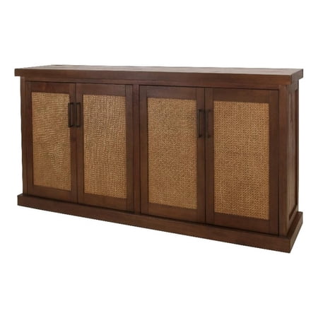 NPD Furniture Armoni 4-Door Wood Buffet in Walnut