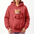 thumbnail image 2 of UOCUFY Pet Pouch Hoodie for Women Cat Dog Carrier Hoodies Carrying Pet Pocket Red,Size M, 2 of 9
