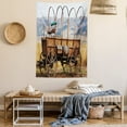 thumbnail image 2 of Western Decor Wall Hanging Tapestry, Photo of Old Nostalgic Aged Wild West American Cart Carriage in the Farm Texas Style, Bedroom Living Room Dorm Accessories, 60 X 80 Inches, by Ambesonne, 2 of 5
