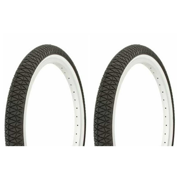 Tire set. 2 Tires. Two Tires Duro 20" x 1.95" Black/White Side. bike Tires, lowrider bike Tires, lowrider bicycle Tires, bmx bike Tires, cruiser bike Tires