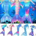 thumbnail image 2 of Mermaid Tail Swimsuit With Monofin For Kids And Adults Cosplay Party Fantasy Costume, 2 of 7