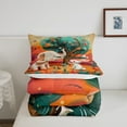 thumbnail image 4 of YST Elephant Rabbit Bedding Set Queen For Toddler Funny Wild Animal Comforter Set Rainbow Flower Floral Bedding Comforter Sets Cartoon Graffiti Quilt Set Hippie Tree Of Life Quilted Duvet,3pcs, 4 of 5