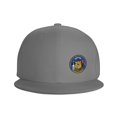 thumbnail image 3 of DouZhe Flat Brim Cap Snapback Hat, Wisconsin State Emblem Prints Adjustable Gray Adult Baseball Cap, 3 of 6