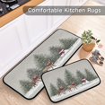 thumbnail image 5 of 2-Piece Kitchen Rugs Set Non-Slip Mats Carpet Floor for Kitchen, Bathroom (19.7"x27.6" & 19.7"x47.2") Christmas Deer and Snowmen, 5 of 7