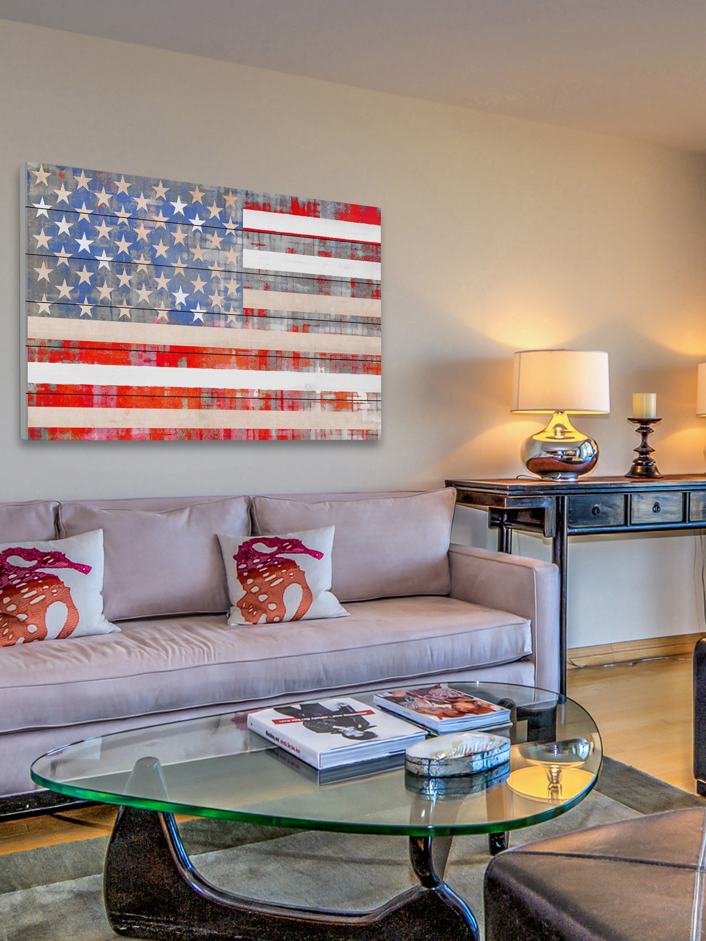 Parvez Taj American Dream White Wood Wall Art, 20" x 30"