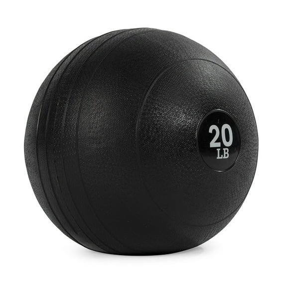 Titan Fitness 20 LB Rubber Slam Ball, Dead Weight Ball Absorbs Impact, Minimal Bounce, Textured Surface