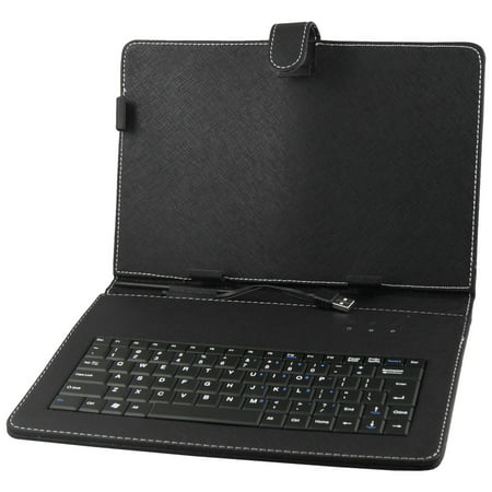 USB Keyboard w PU Leather Cover Case Bracket Bag for 10